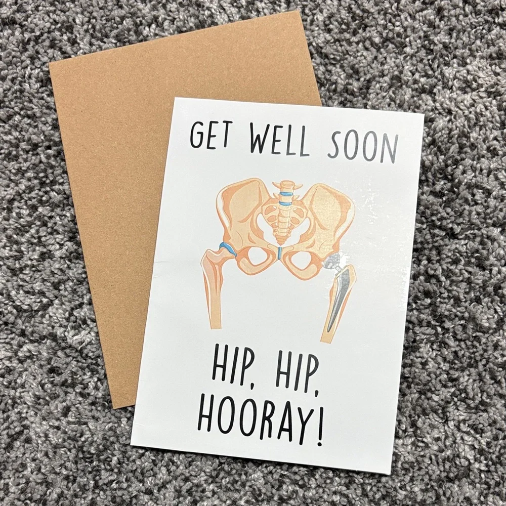 Get Well Soon Card with Hip Design